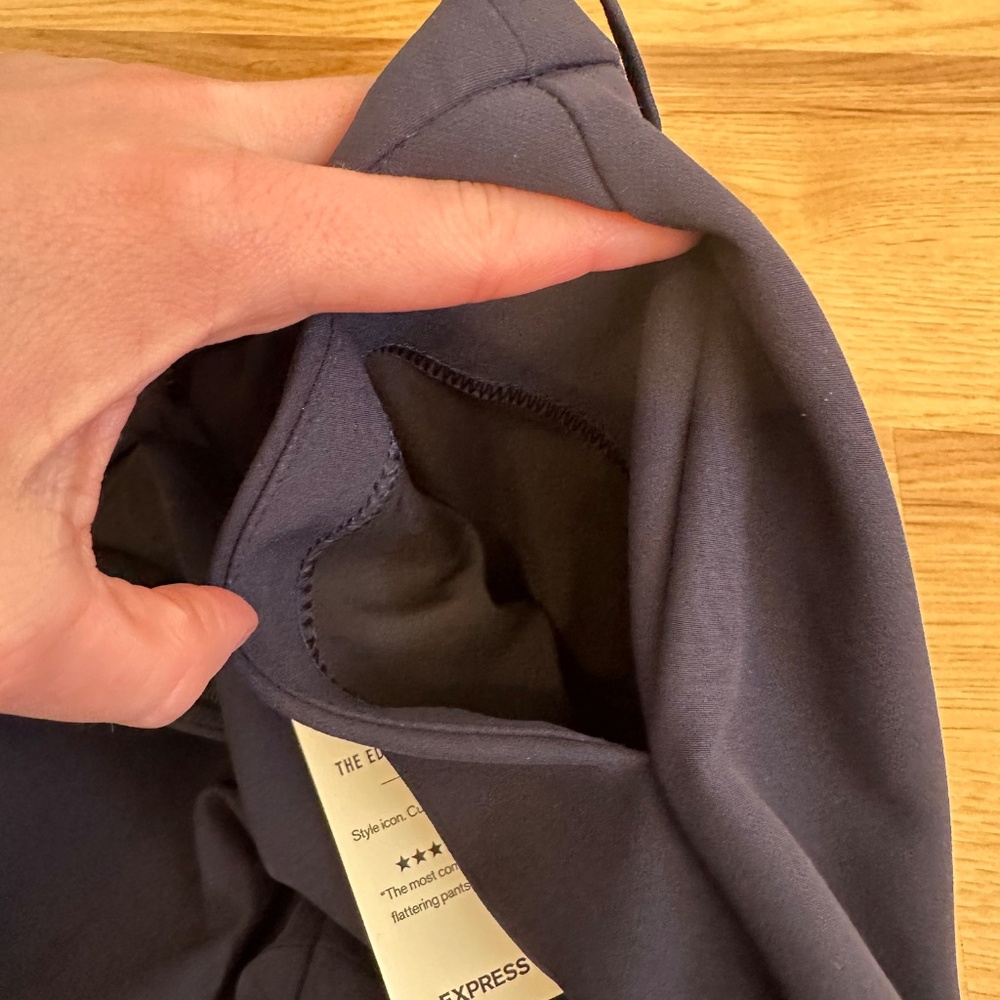 NWT Express Editor Low Rise Navy Bootcut Pants - Size 4L - Picture 6 of 13